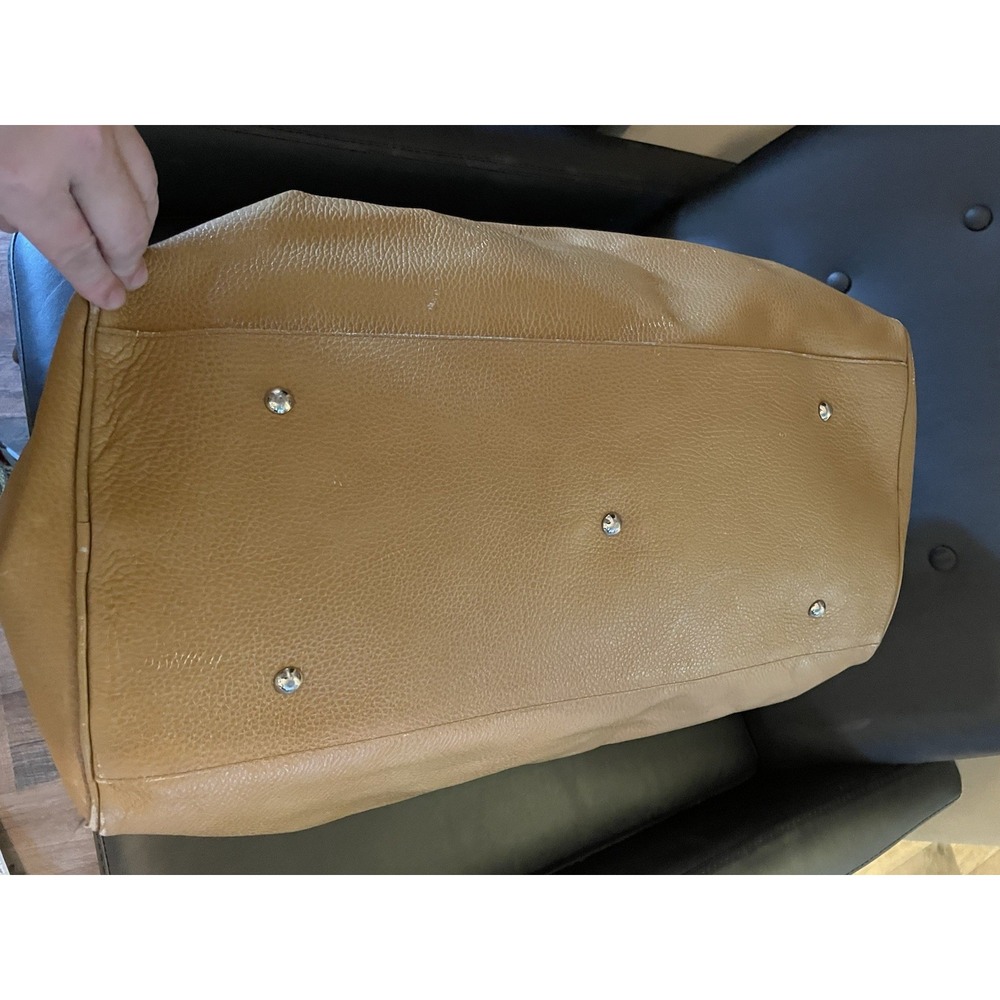 Isanti Made In Italy genuine leather weekender travel bag vintage - Picture 10 of 12